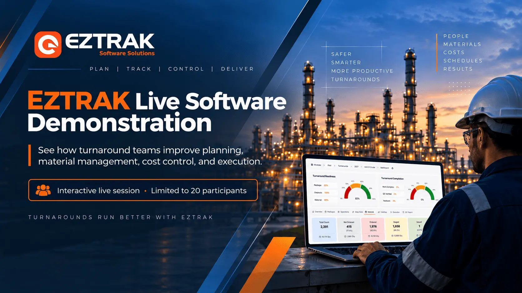 Live EZTRAK demonstration for turnaround and maintenance teams