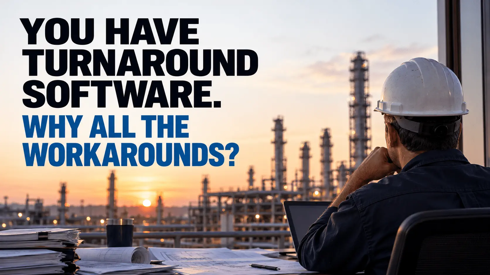 Turnaround work scattered across spreadsheets, email, paper and disconnected applications outside the enterprise platform